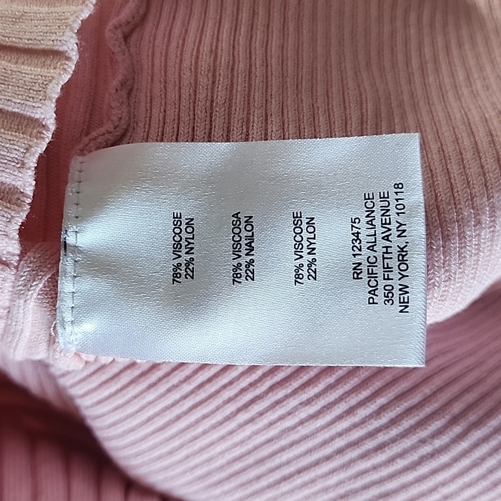Pink Short Sleeve Turtleneck - Picture 7 of 7